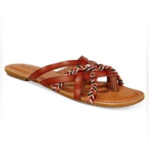 Roxy Women's Tan and Brown Strappy Sandals
